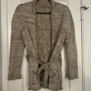Cozy Tan Simply Natural 100% baby alpaca cardigan